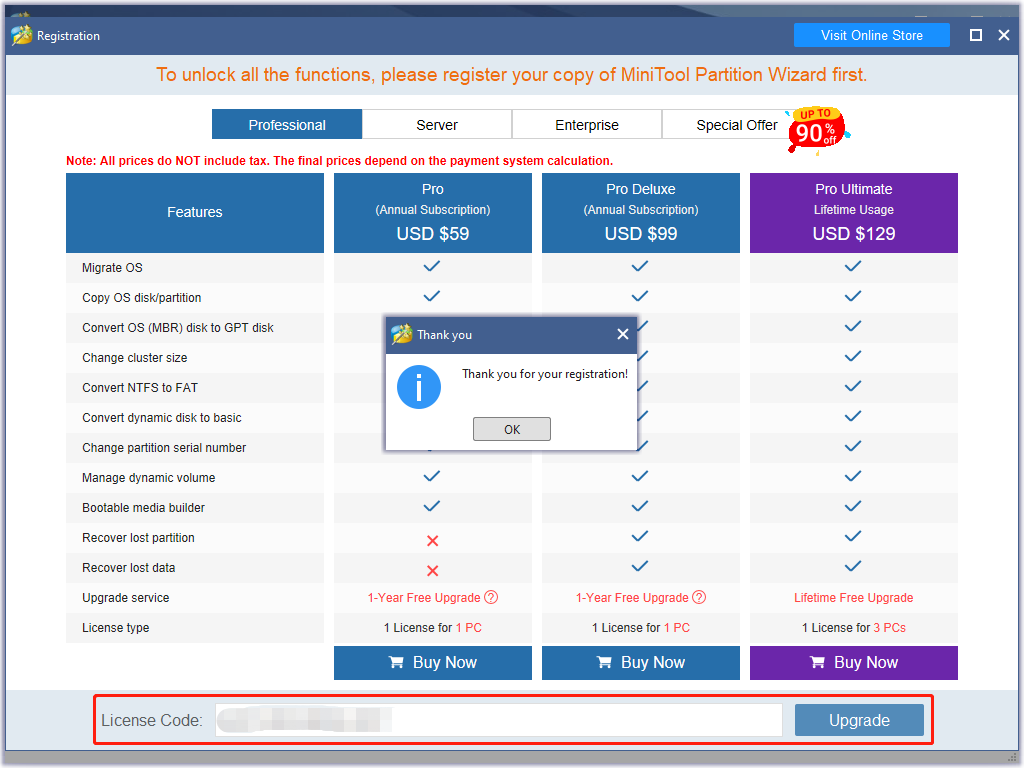 Assistant de partition MiniTool Crack Keygen